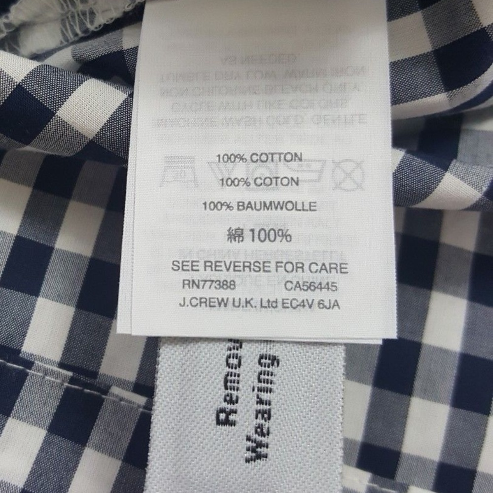 ⛔sold⛔J Crew Gingham One Shoulder Ruffle Blouse - Picture 7 of 7
